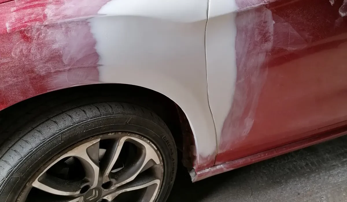 Red Citroen Front Sanded
